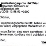Faksimile der Stellungnahme vom Wiener Hilfswerk