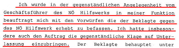 Faksimile aus dem Protokoll der gerichtlichen Einvernahme von Mag. SCHABATA durch das Landesgericht Korneuburg