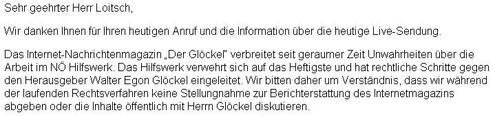 Die Pressesprecherin vom NÖ HILFSWERK, Mag. Petra SATZINGER, teilt mit